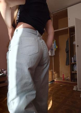 Zara джинсові штани-банани3 фото