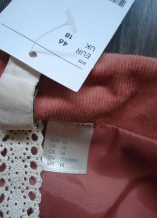 Женская вельветовая юбка с вышивкой h&m, р. 46 евро - 525 фото