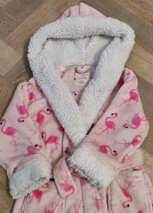 Детский махровый халат фламинго5 фото