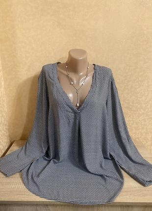 Натуральная вискозная блуза большого размера