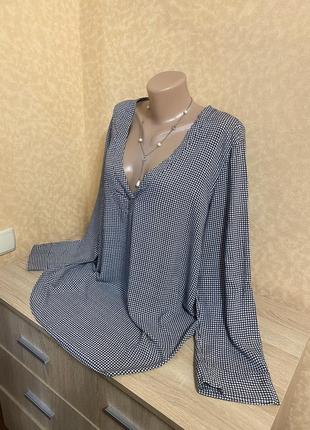 Натуральная вискозная блуза большого размера2 фото