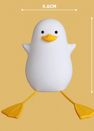 Силиконовый детский ночник уточка el-543-26 с аккумулятором