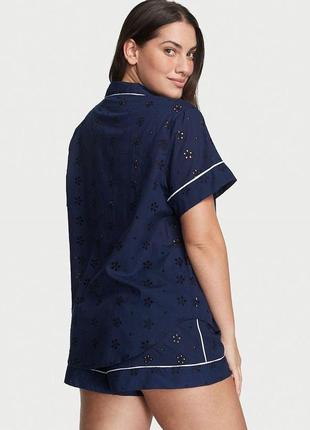 Пижама victoria's secret cotton short pajama set size m2 фото