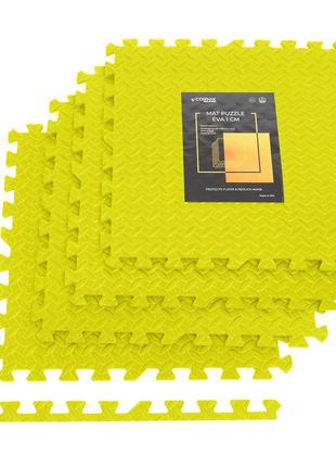 Мат-пазл (ласточкин хвост) cornix mat puzzle eva 120 x 120 x 1 cм xr-0236 yellow1 фото