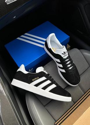 Adidas originals m gazelle black white