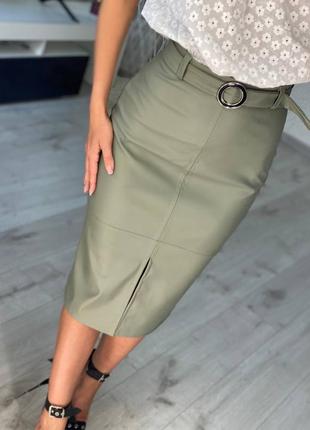 Шкіряна спідниця