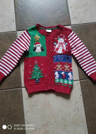 Свитер новогодний, зимний