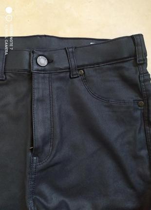 Брюки джинси 👖 skinny темно сині "під шкіру"2 фото