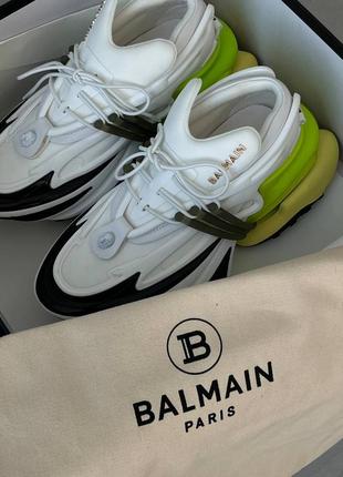 Кроссовки balmain paris unicorn white/green