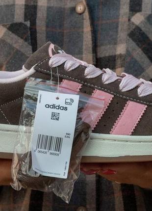 Кросівки жіночі adidas campus brown\rose10 фото