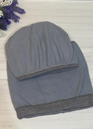 Зимовий комплект шапка хомут3 фото