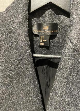 Шикарне брендове дизайнерське двобортне вовняне пальто без рукавів жилет3 фото