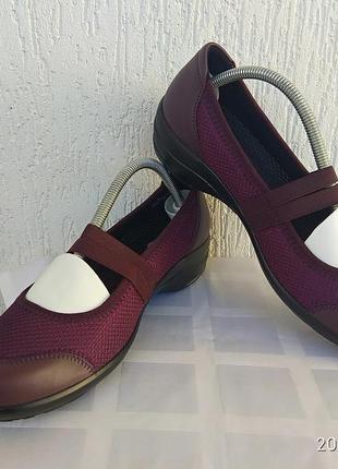 Кожанно-текстильние мокасини hotter comfort concept р.41