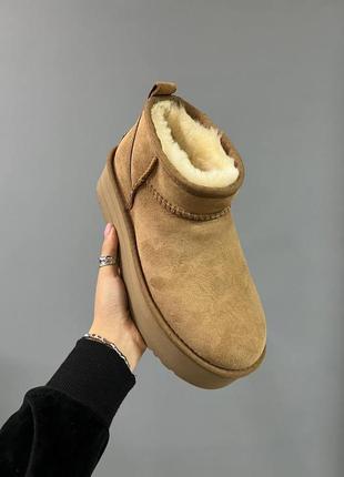 Жіночі уггі на платформі ugg наповнювач овчина8 фото