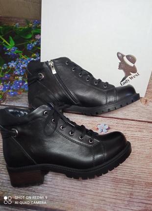 Женские кожаные демисезонные ботинки. ботинки деми туречки