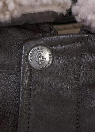 Льотна шкіряна куртка top gun коричнева з підстібкою