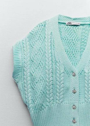 Жилет зара zara жилетка вязаное