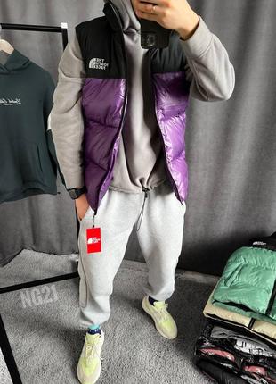 Трендова чоловіча жилетка на пуху якісна  в стилі тнф tnf the north face безрукавка тепла