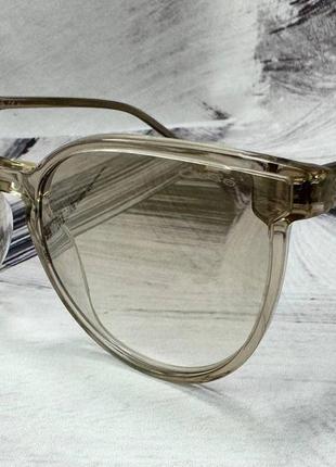 Сонцезахисні окуляри жіночі дзеркальні прозора оправа ацетат
