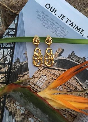 Клипсы винтажные anne klein позолоченные