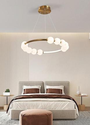 Люстра потолочная led sg33-800-k латунь 25-140х82х82 см.