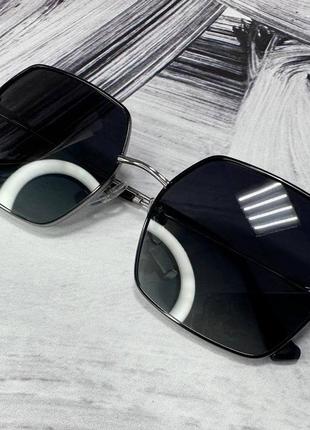 Сонцезахисні окуляри унісекс квадрати з лінзами градієнт в металевій оправі з тонкими дужками4 фото