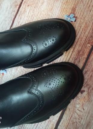 Мужские демисезонные кожаные ботинки челси туречица4 фото