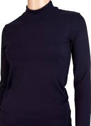 Фиолетовый шерстяной джемпер гольф  водолазка с молнией на шее