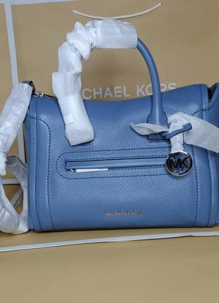 Carine m satchel bag denim michael kors