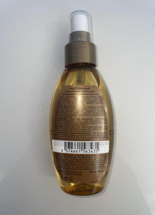 Олія-спрей ogx kukui oil зволоження та гладкість з олією гавайського горіха 118 мл2 фото