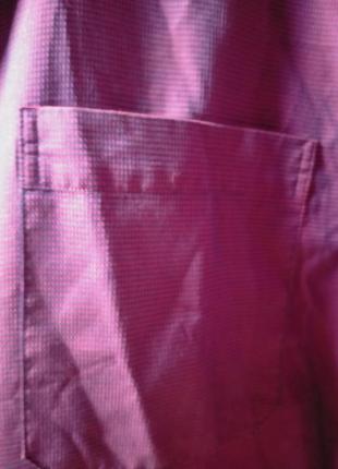 Рубашка мужская eterna размер l фиолетовая в мелкую клеточку3 фото