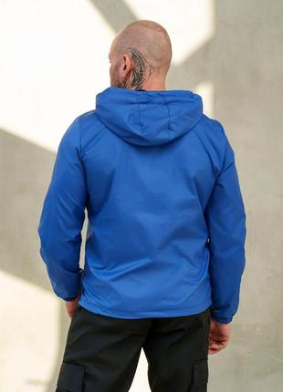 Базовая мужская водоотталкивающая ветровка качественная однотонная куртка осенняя2 фото