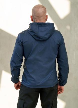 Базова чоловіча водовідштовхуюча вітрівка якісна однотонна куртка осіння4 фото