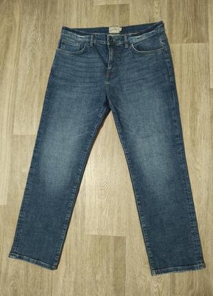 Чоловічі джинси/next/штани/штани/жовтогарячий одяг/стрейчеві сині джинси1 фото