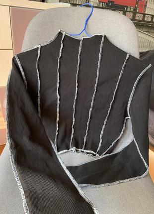 Гольф у стилі печворк лонгслів 5