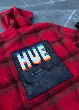 Эффектная мужская худи в клетку hue качественная клетчатая кофта