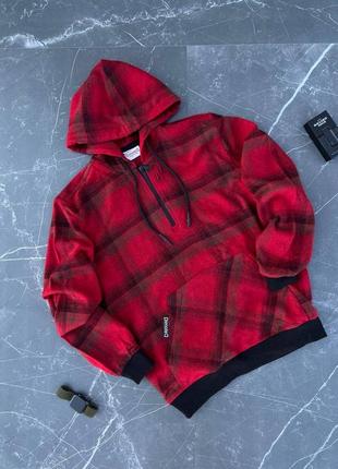 Эффектная мужская худи в клетку hue качественная клетчатая кофта