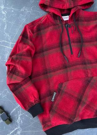 Эффектная мужская худи в клетку hue качественная клетчатая кофта