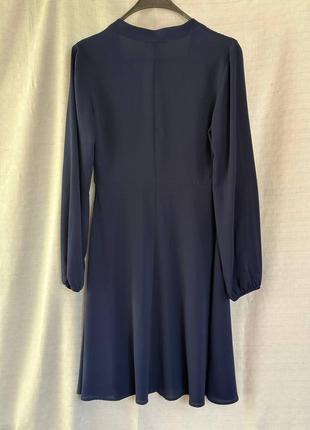 Платье классическое синее бренд anna field, платье с длинным рукавом брендовое s 366 фото