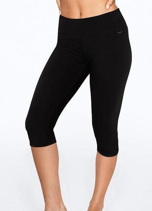 Классные хлопковые стрейчевые чёрные лосины леггинсы domyos decathlon