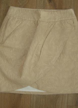 Жаккардовая юбка с запахом zara, р.хс-с2 фото