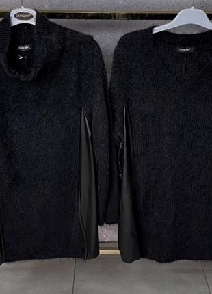Теплый свитер ,с горлом и без реглан,альпака с кожей,травка,люкс качество,последние 2 штуки.
