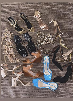 Босоножки женские черные на каблуке бежевые на танкетке 36,37,38,39 размер