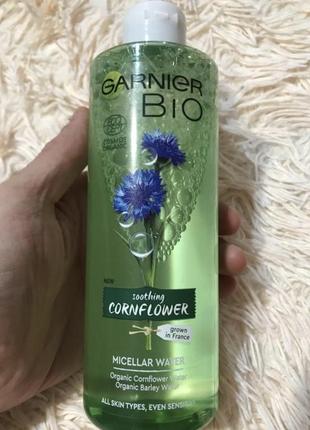 Мицеллярная вода garnier bio с экстрактом василька 400 мл1 фото