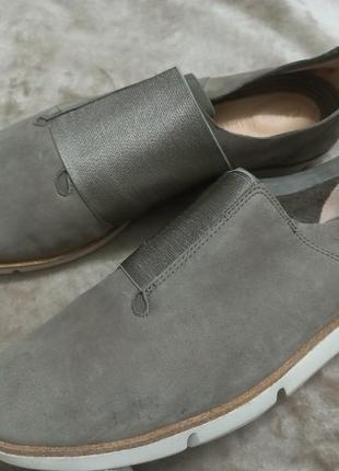 Туфли мокасины фирменные кожа жен. 42р. clarks индии5 фото