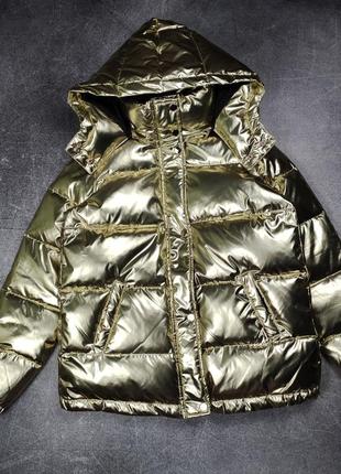 Пуховик куртка дута зимова золотиста liu jo2 фото