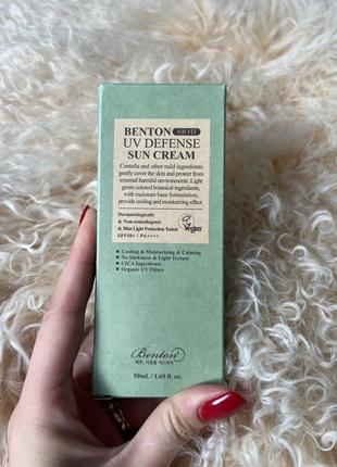 Новий легкий спф з центелою benton air fit uv defense sun cream spf50+/pa+++