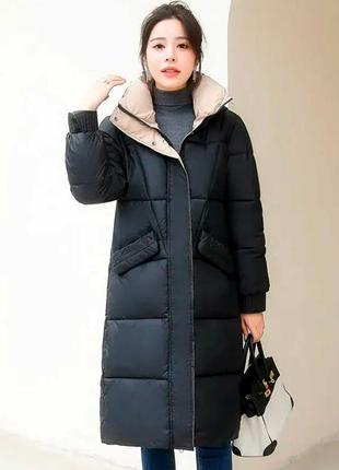 Женская удлиненная куртка, пуховик, зимнее пальто3 фото