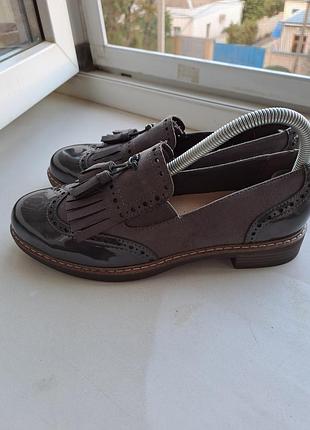 Чудові шкіряні стильні лофери graceland/розмір 37