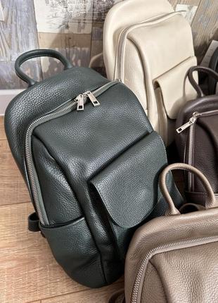 Универсальный рюкзак из натуральной кожи, три цвета7 фото